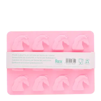 Back view of Unicorn-shaped silicone ice cube tray 