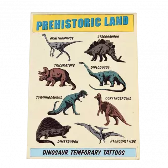Prehistoric Land Temporary Tattoos (2 Sheets)
