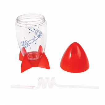 Space Age Rocket Cup And Straw
