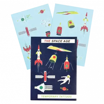 Space Age Temporary Tattoos (2 Sheets)