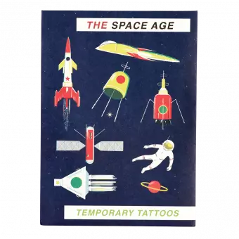 Space Age Temporary Tattoos (2 Sheets)