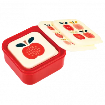 Vintage Apple Snack Boxes (set Of 3)