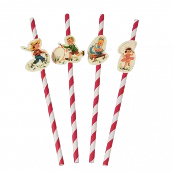 Vintage Kids Party Straws