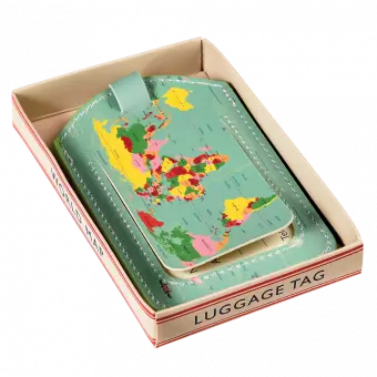 World Map Luggage Tag