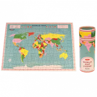 World Map 300 Piece Puzzle In A Tube
