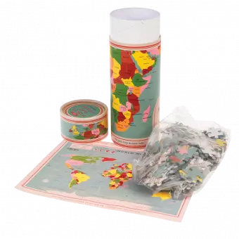 World Map 300 Piece Puzzle In A Tube