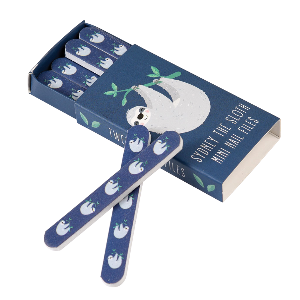 SYDNEY THE SLOTH MATCHBOX NAIL FILES (PACK OF 12) | ﻿Rex London