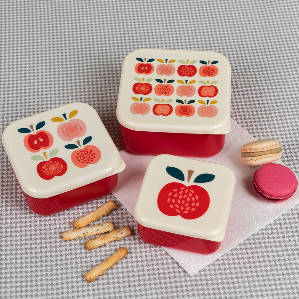 Snack boxes (set of 3) - Vintage Apple | Rex London