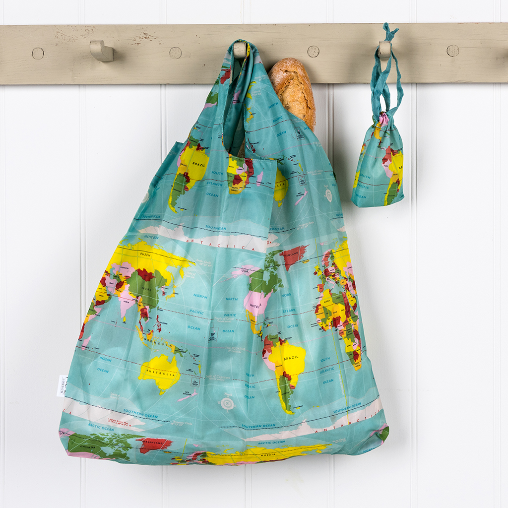 World Map Foldaway Shopping Bag | Rex London