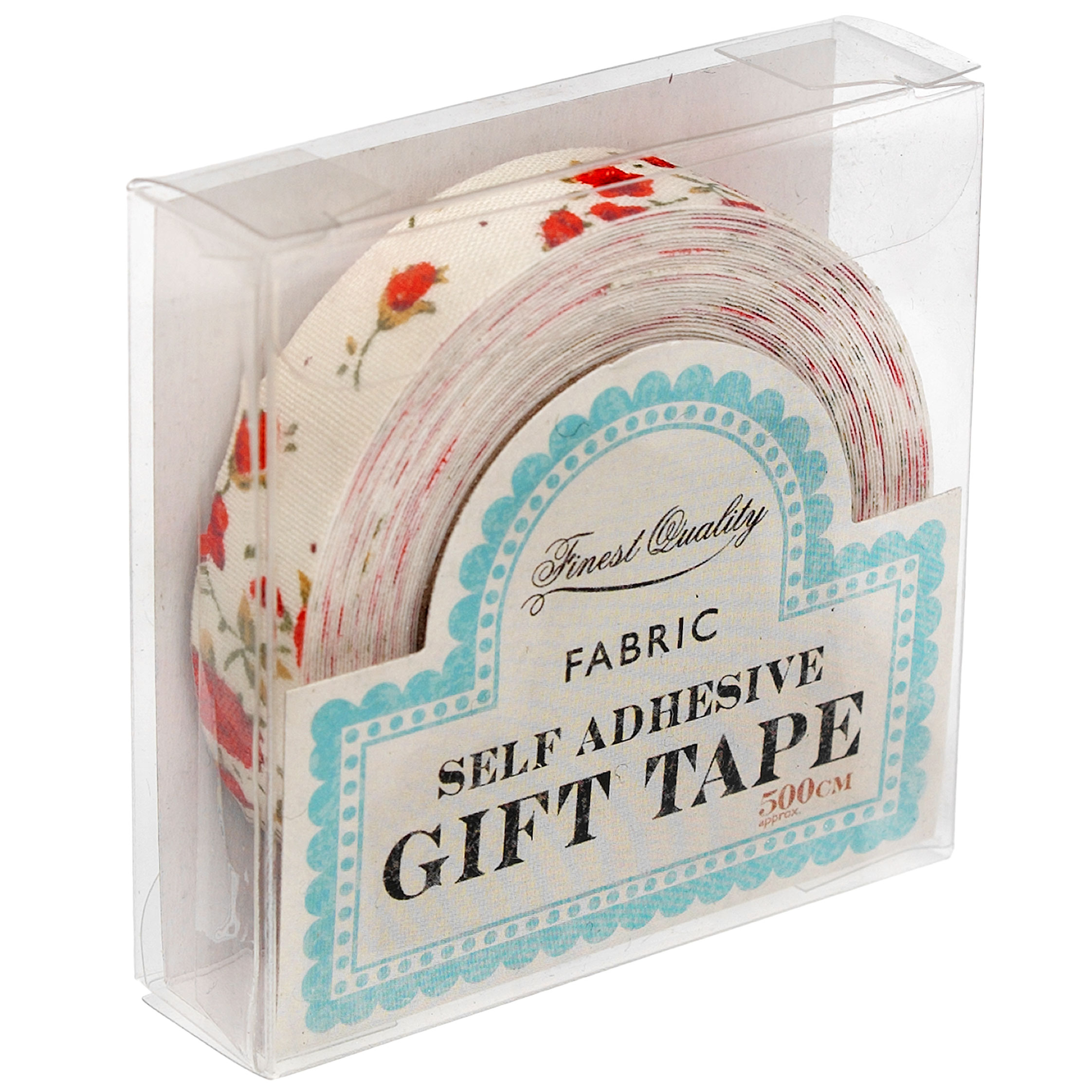 Red Floral Fabric Sticky Gift Tape Rex London