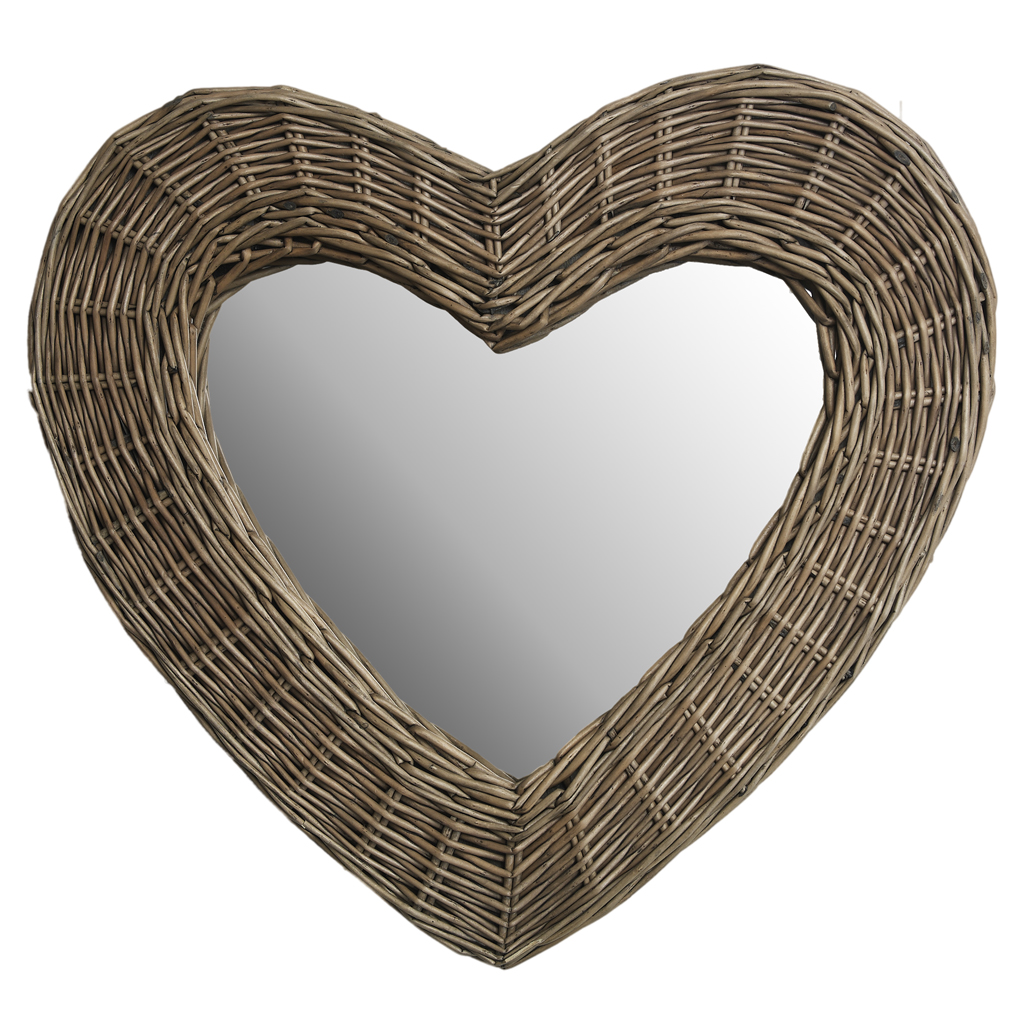 Wicker Heart Mirror Rex London