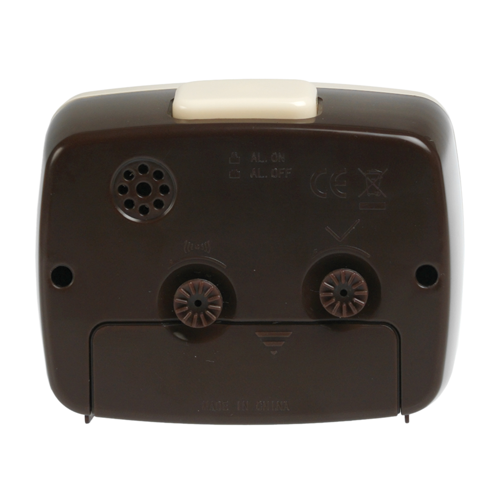 Retro Tv Style Brown Alarm Clock Rex London