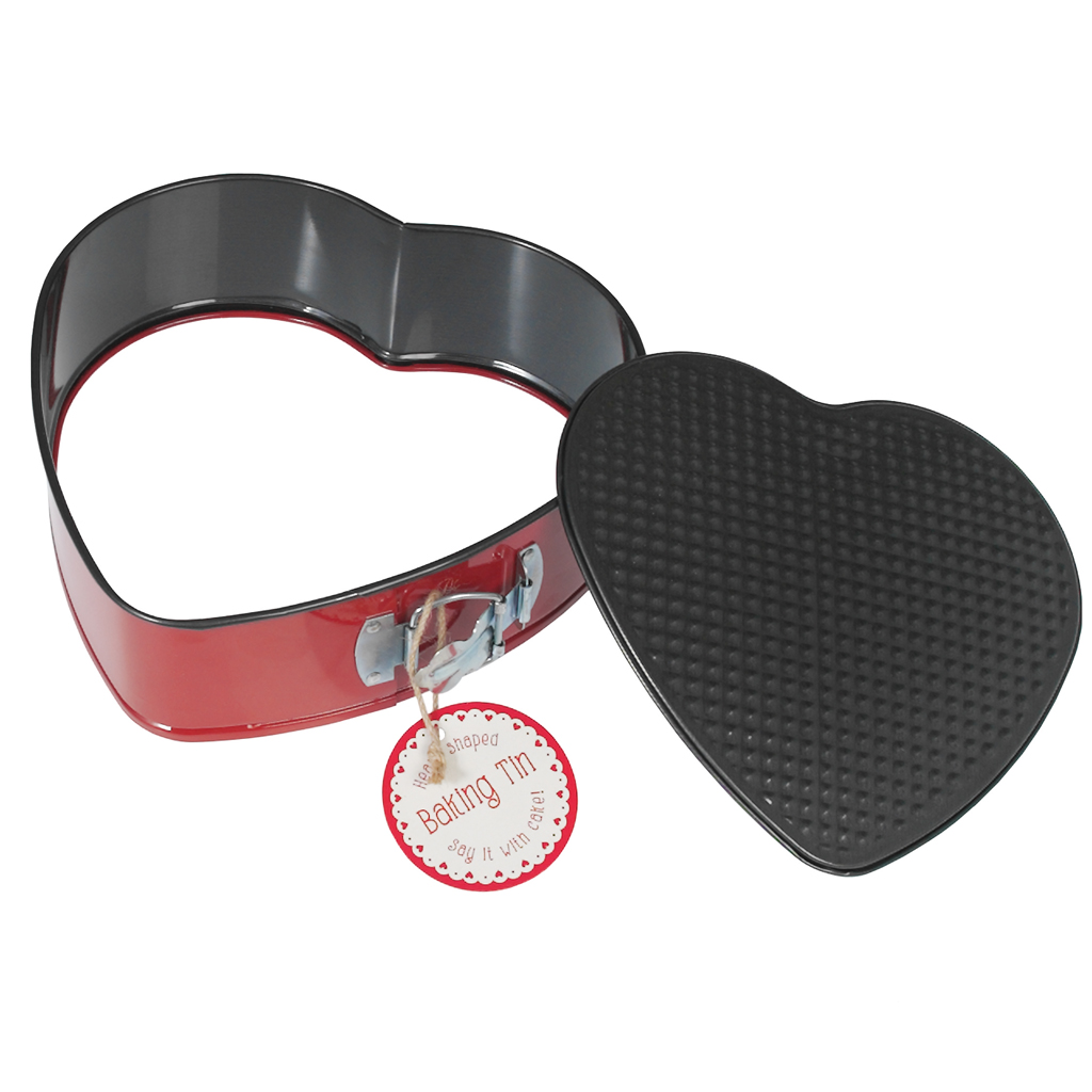 Red Heart Shaped Cake Tin Large Rex London