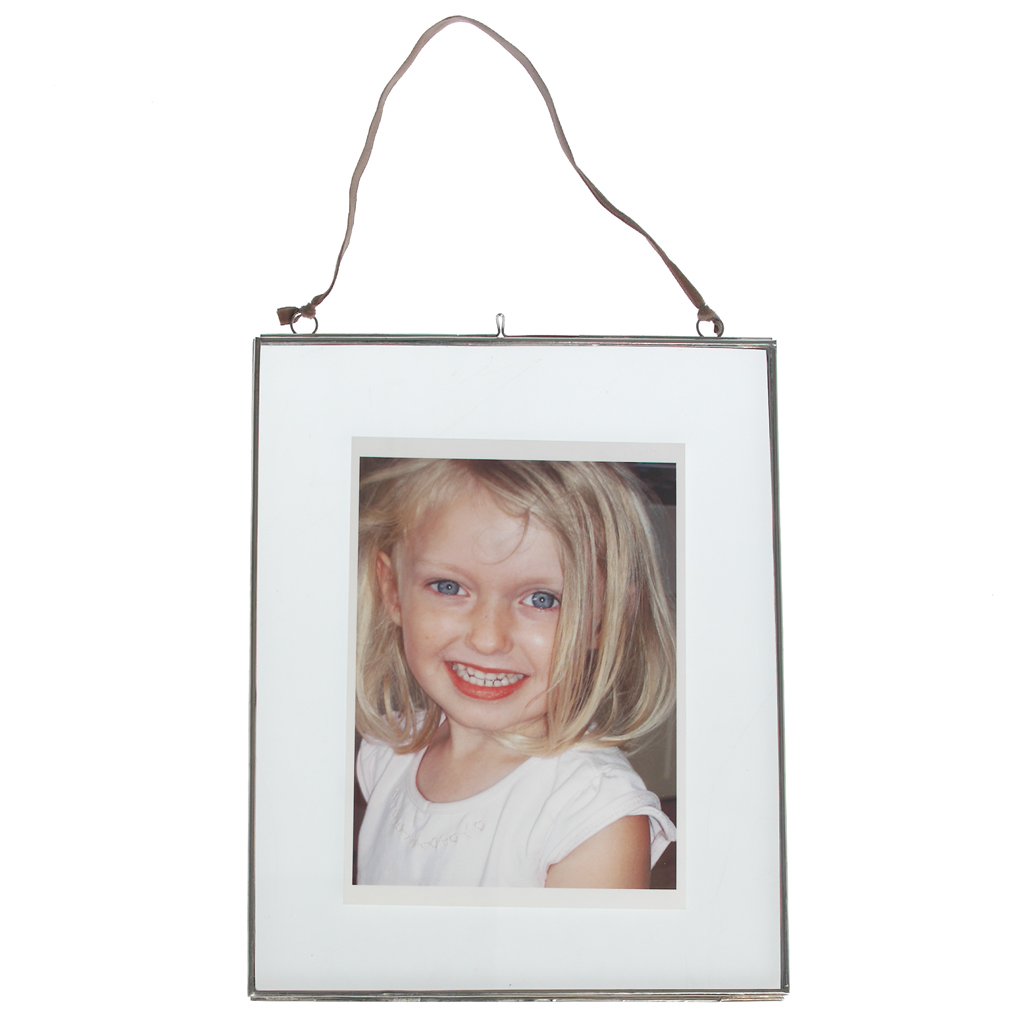 Glass Hanging Frame In Silver 25x20cm Rex London