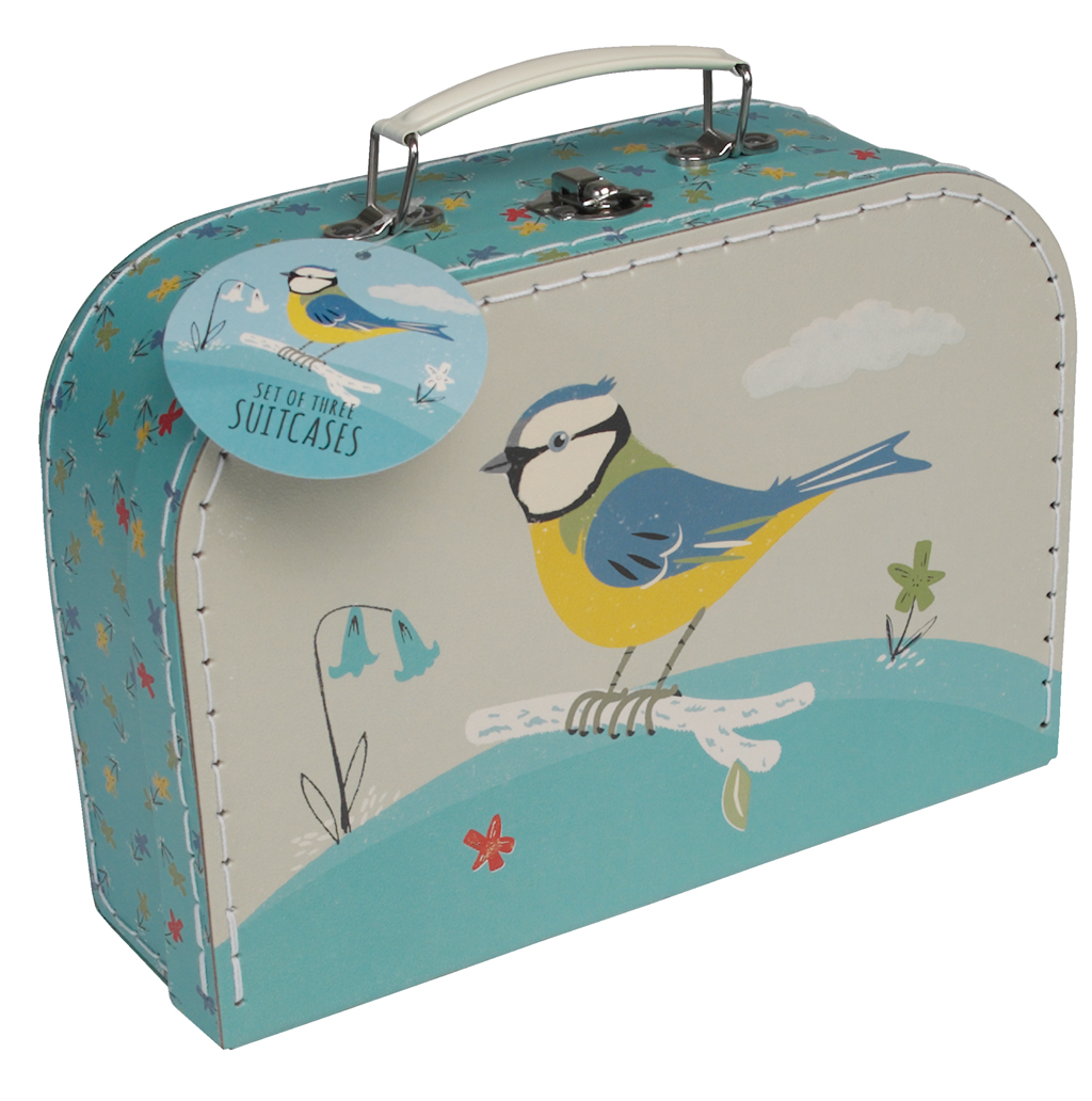 Set Of 3 Garden Birds Travel Cases Rex London