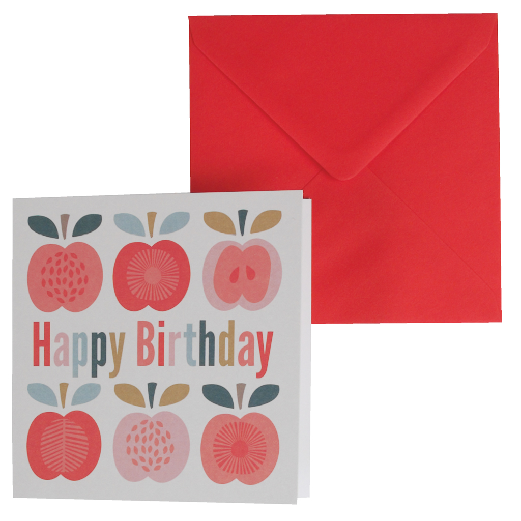 Vintage Apple Birthday Card | Rex London (dotcomgiftshop)