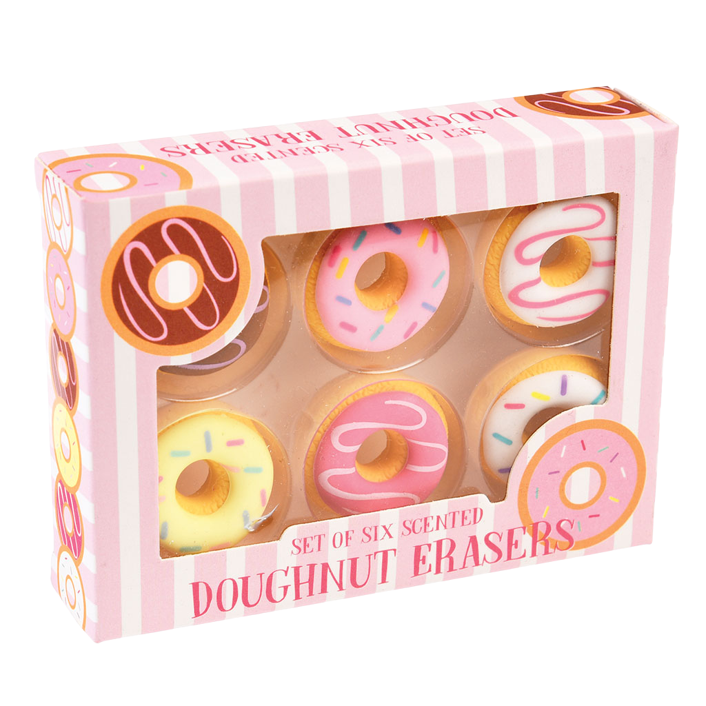 Scented Doughnut Erasers (set Of 6) Rex London