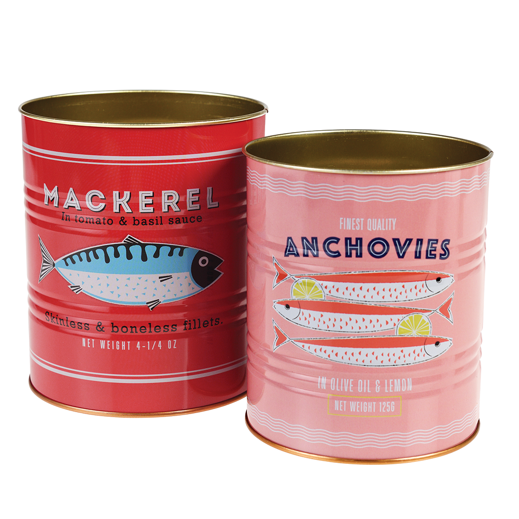 Fish Storage Tins (set Of 2) Rex London