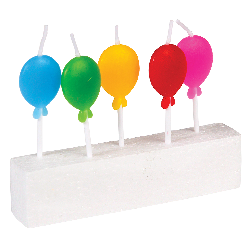 Balloon Party Candles (pack Of 5) Rex London
