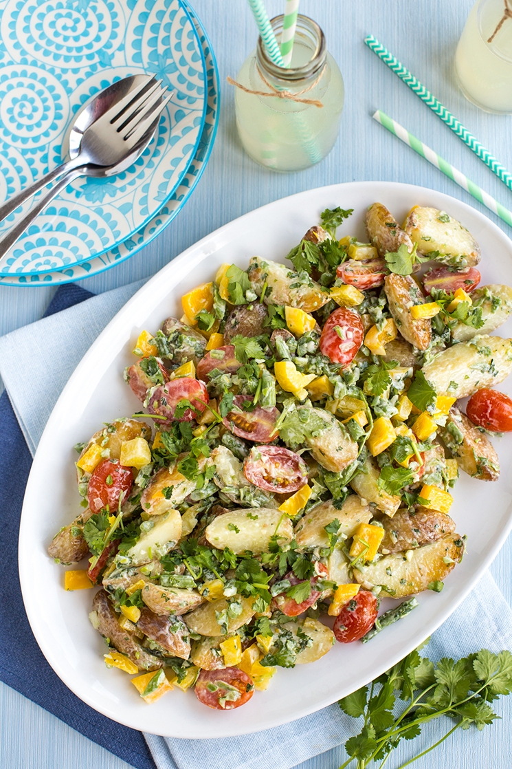 Recipe creamy green bean potato salad Rex London blog