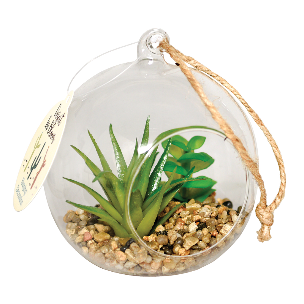 Artificial Cactus In Glass Eden Rex London Dotcift