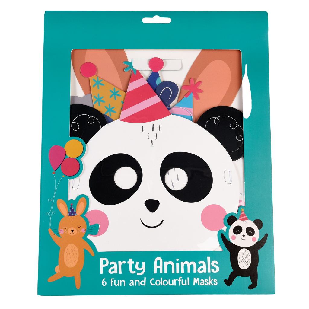 Party Animal Face Masks (pack Of 6) Rex London