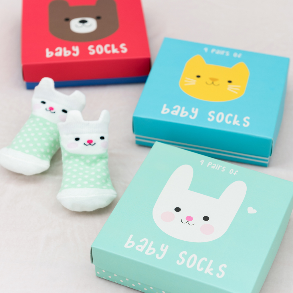 Kitten Baby Socks (4 Pairs) Rex London
