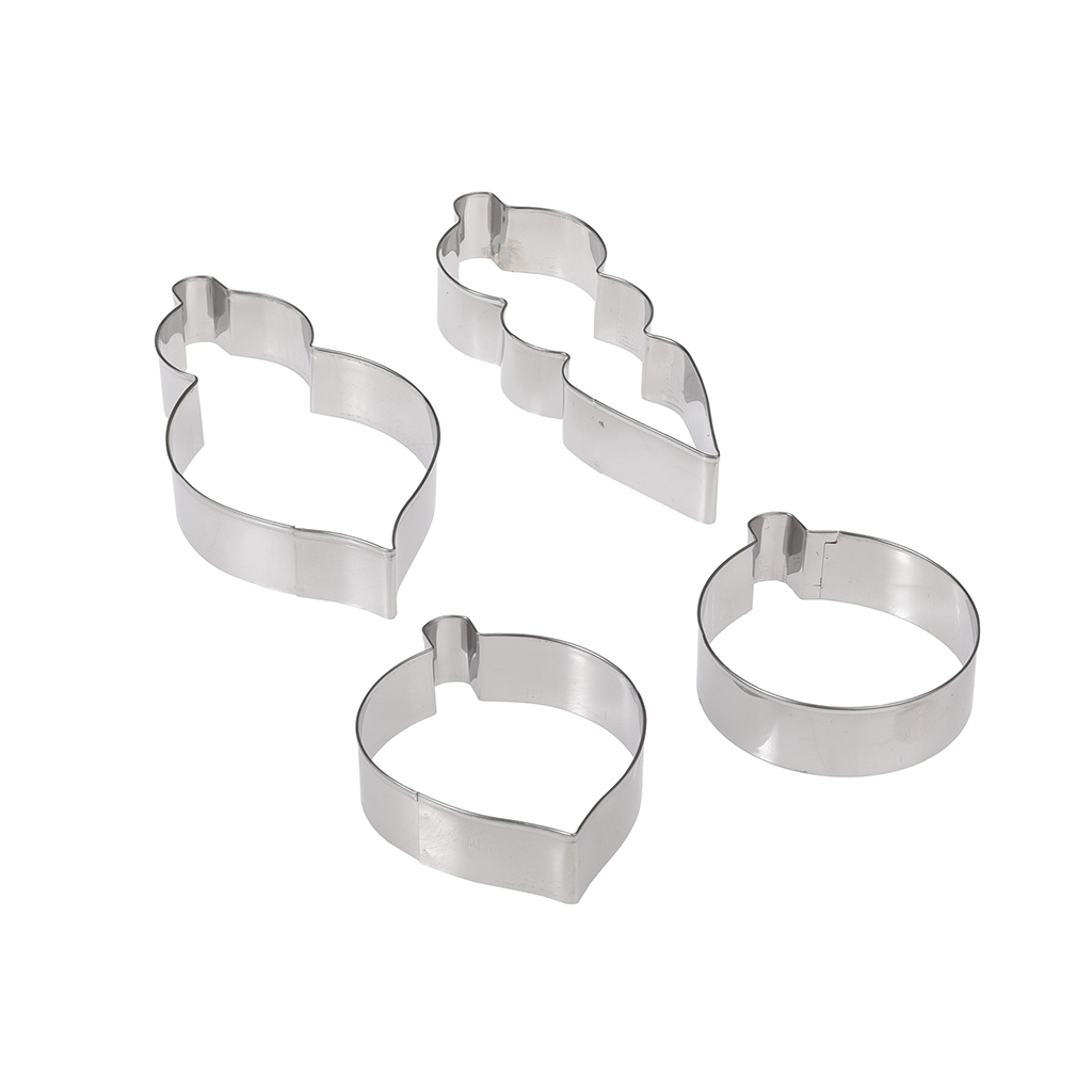 Set Of 4 Bauble Cookie Cutters Rex London