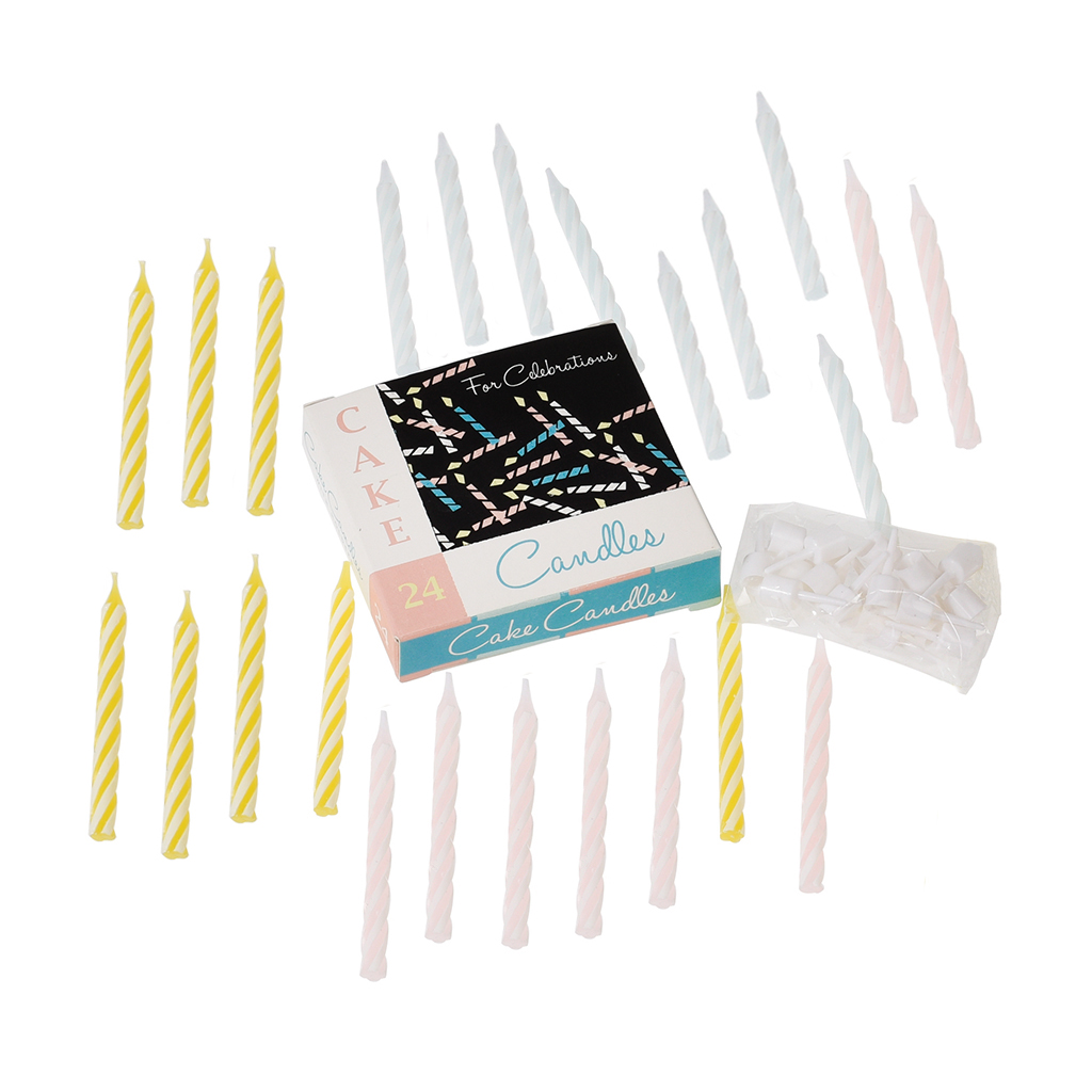Set Of 24 Cake Candles Rex London