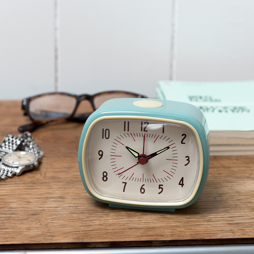 Blue Retro Alarm Clock Rex London