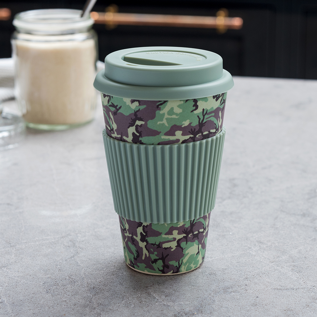 Camouflage Bamboo Travel Mug Rex London