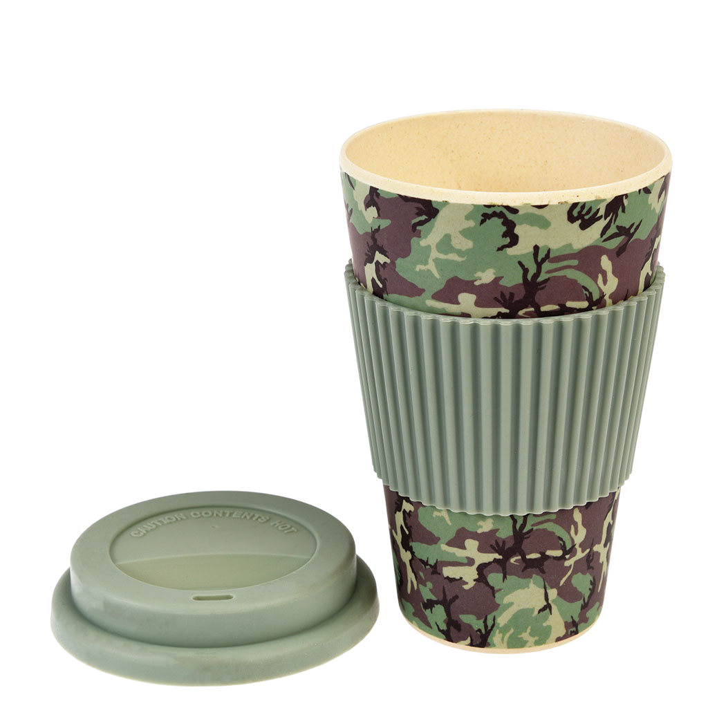 Camouflage Bamboo Travel Mug Rex London