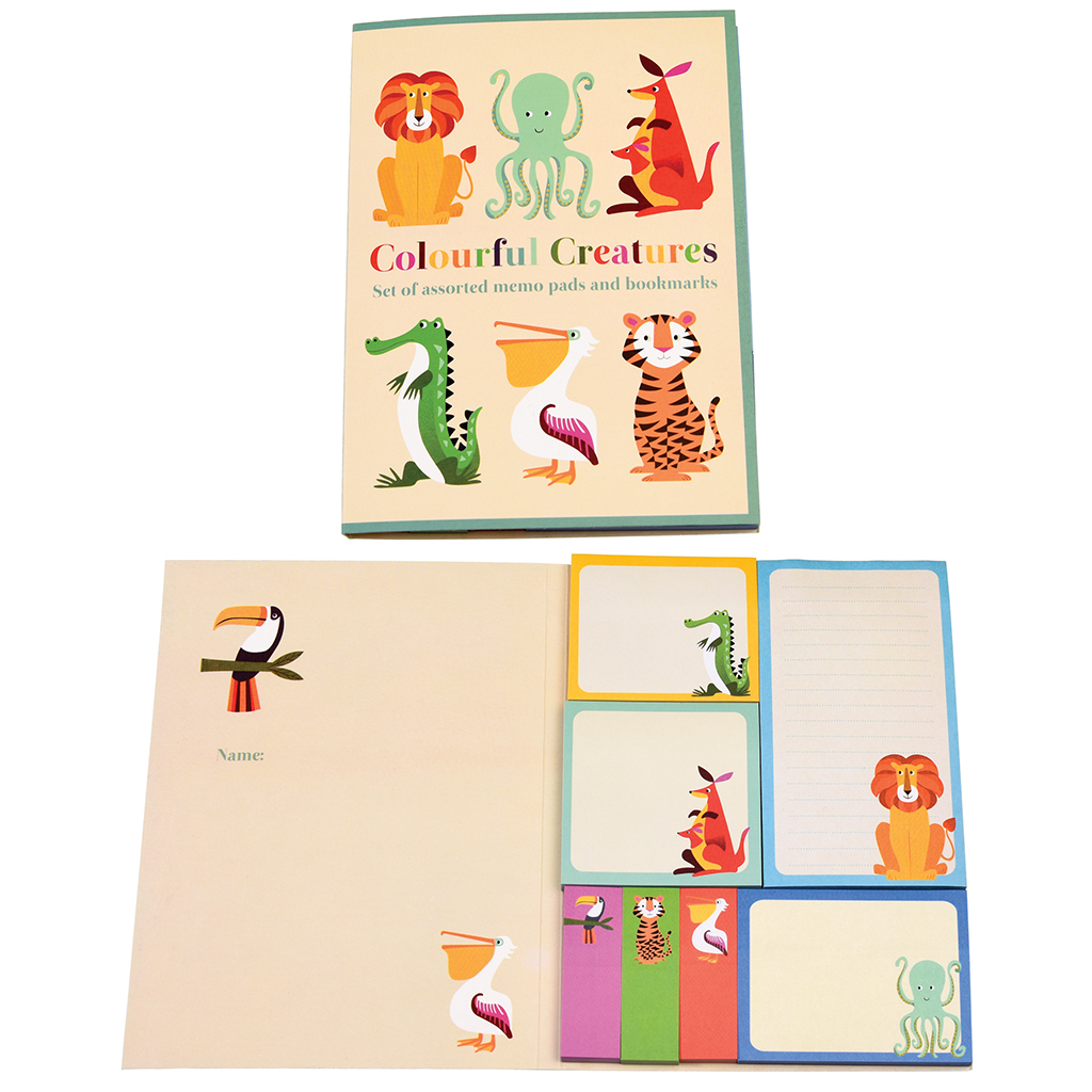 Colourful Creatures Memo Pads Rex London