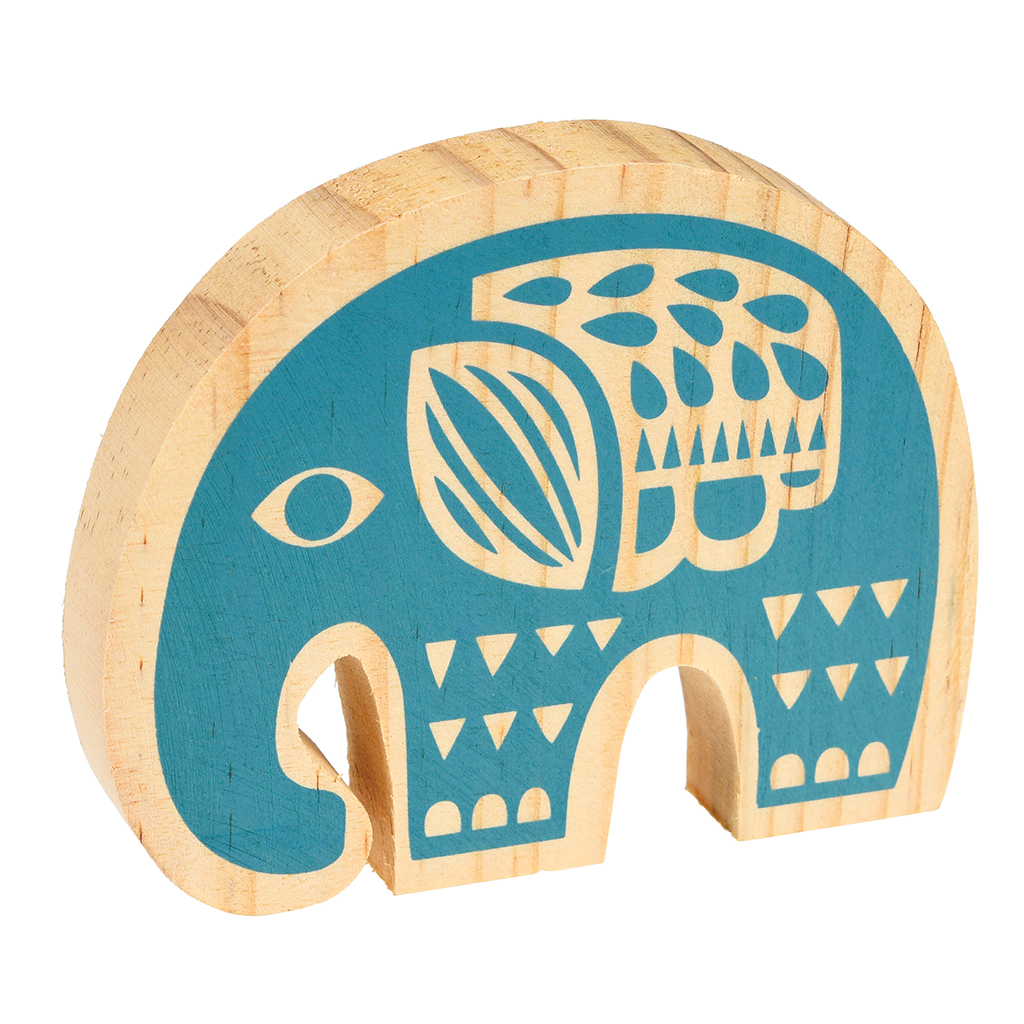 Wooden Elephant Ornament Rex London