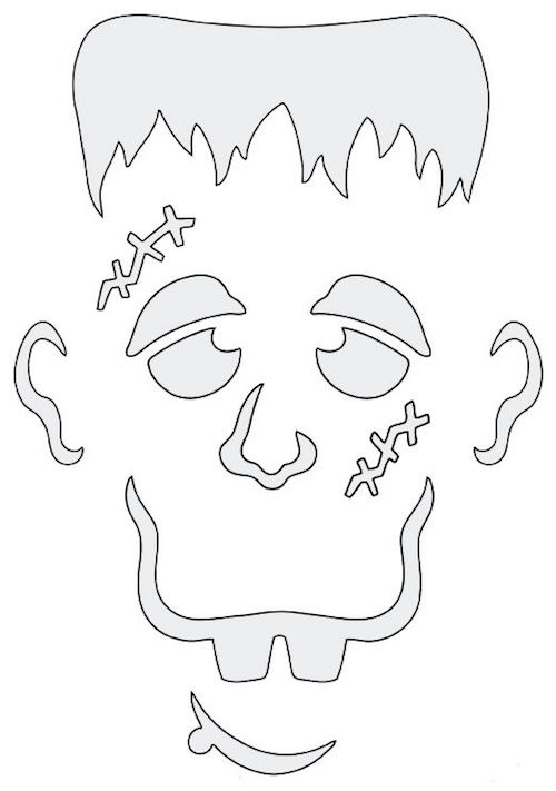 Frankenstein Pumpkin Stencils Printable Printable Word Searches