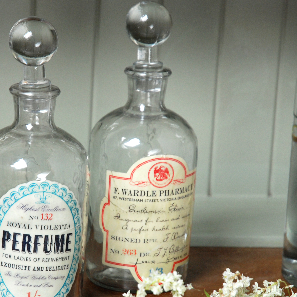 Glass Apothecary Bottle Elixir Rex London