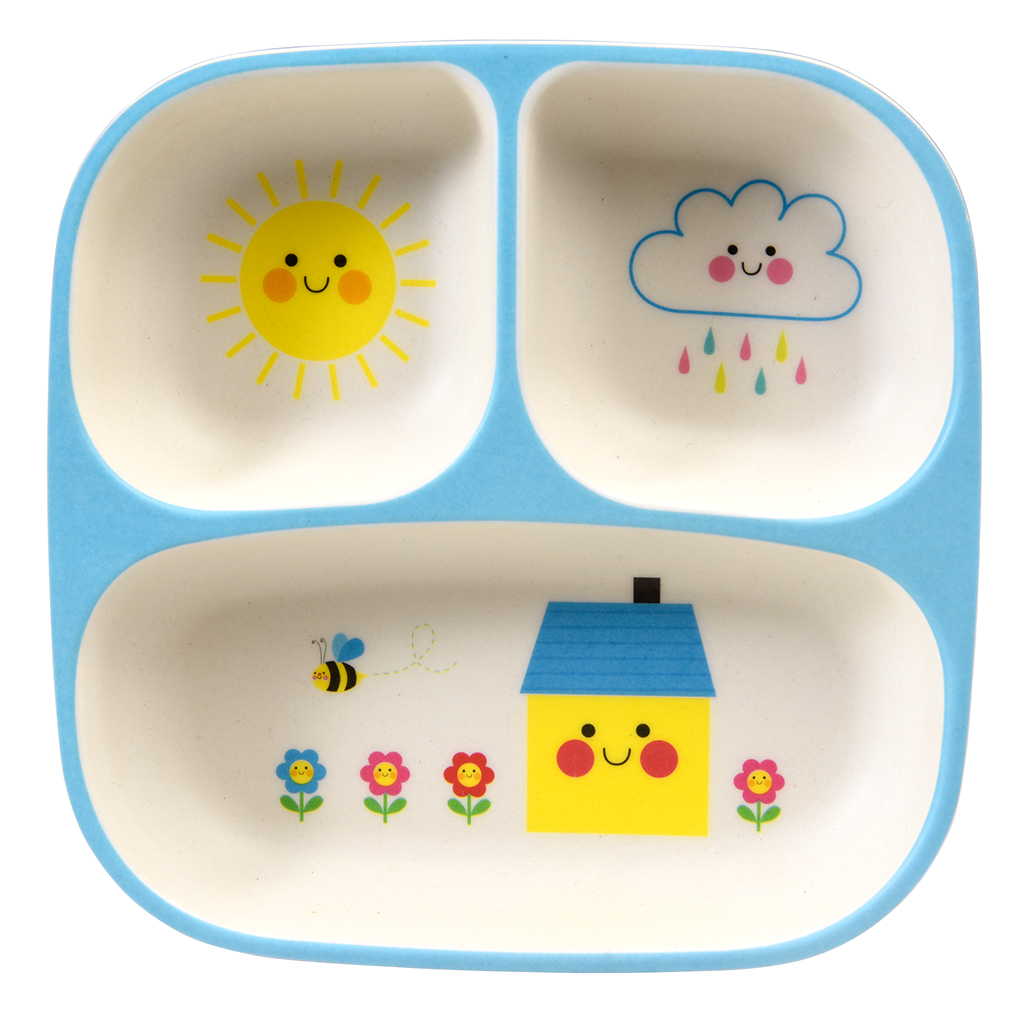 Assiette A Compartiments Soleil Et Nuage Rex London Anciennement Dotcomgiftshop