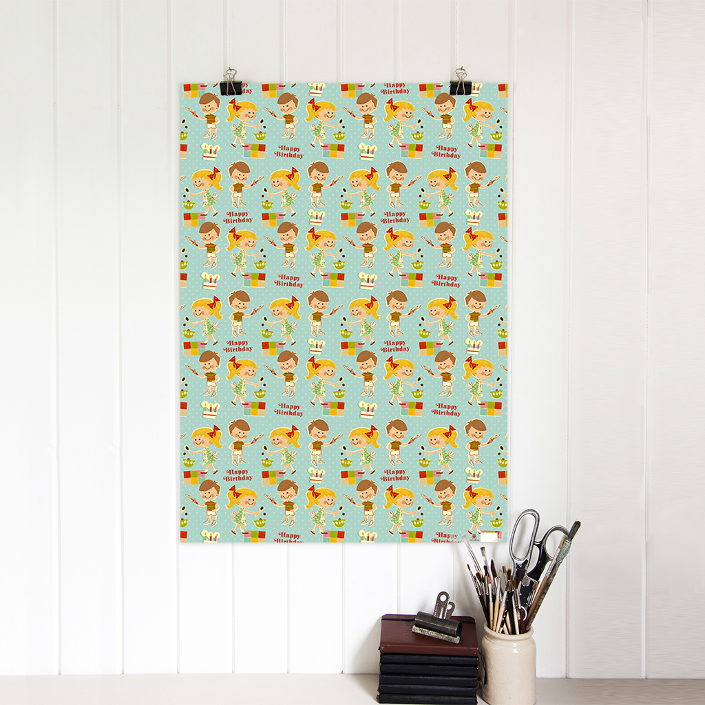 Home Baking Wrapping Paper (5 Sheets) Rex London