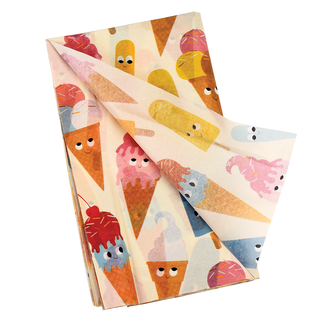 Ice Cream Friends Tissue Paper (10 Sheets) Rex London