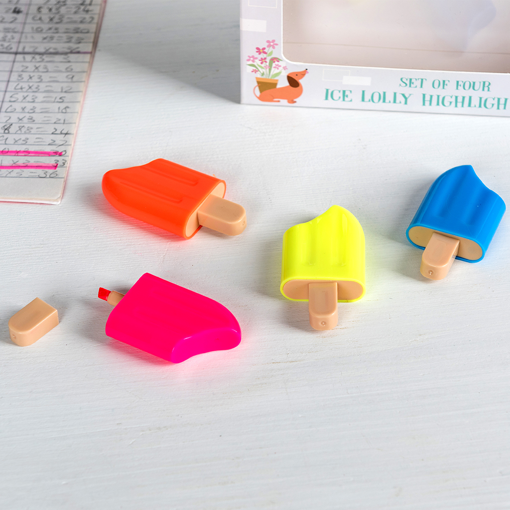 Ice Lolly Highlighter Pens (set Of 4) Rex London