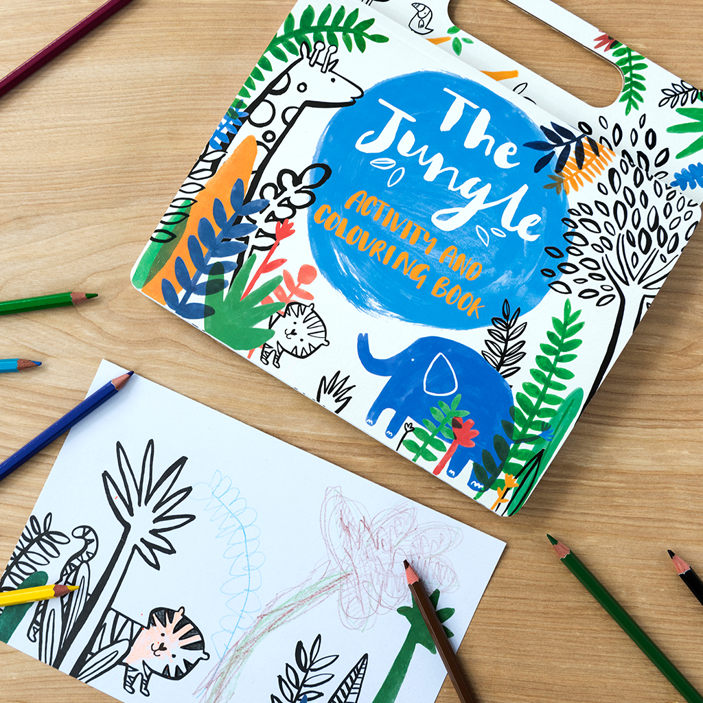 JUNGLE COLOURING AND ACTIVITY BOOK - 6.95 JUNGLE COLOURING AND ACTIVITY BOOK