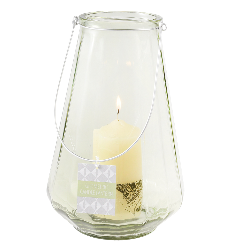 Large Geometric Green Candle Holder Rex London