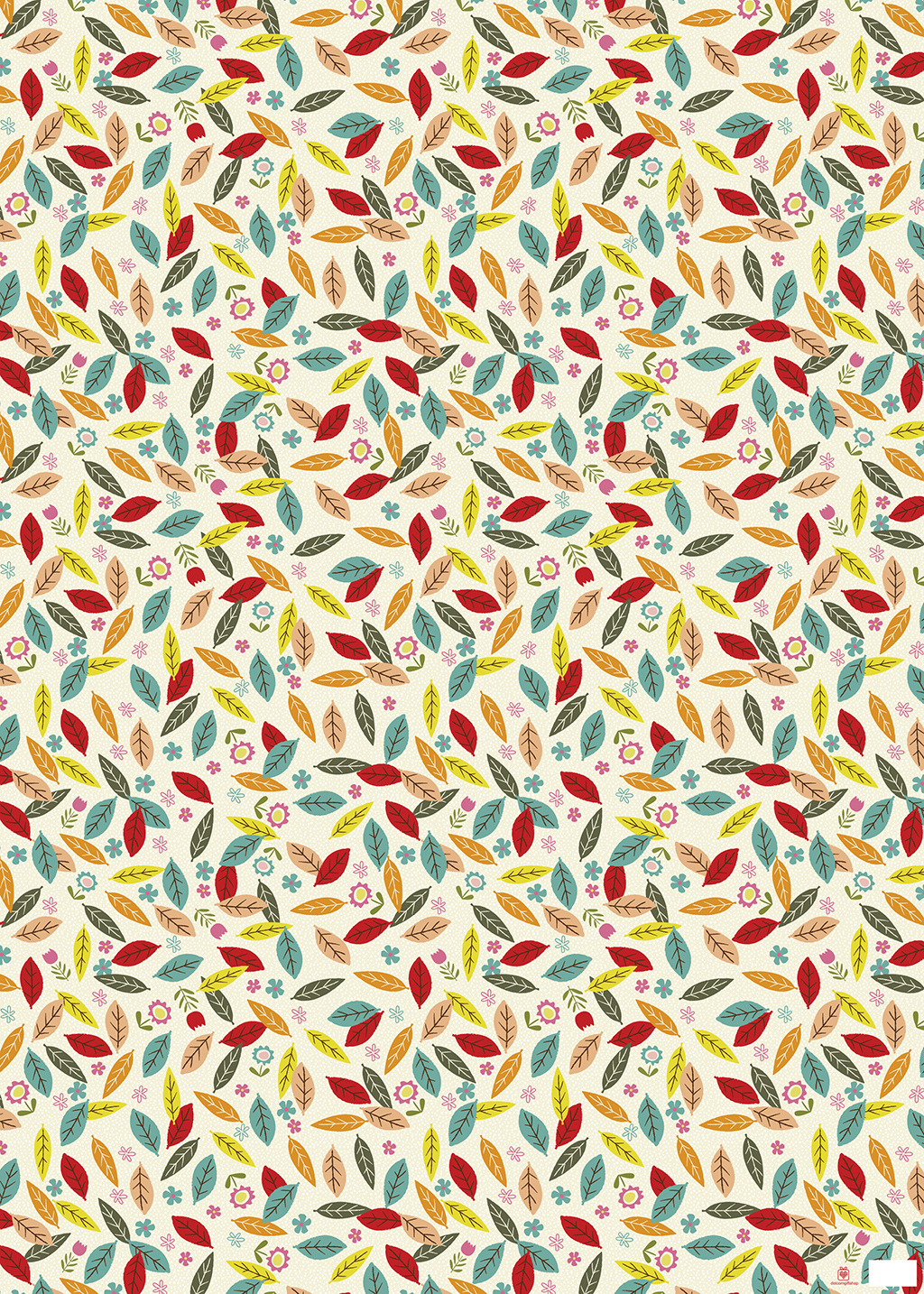 Dotcomgiftshop 5 Feuilles de feuilles Lane design papier d/'emballage
