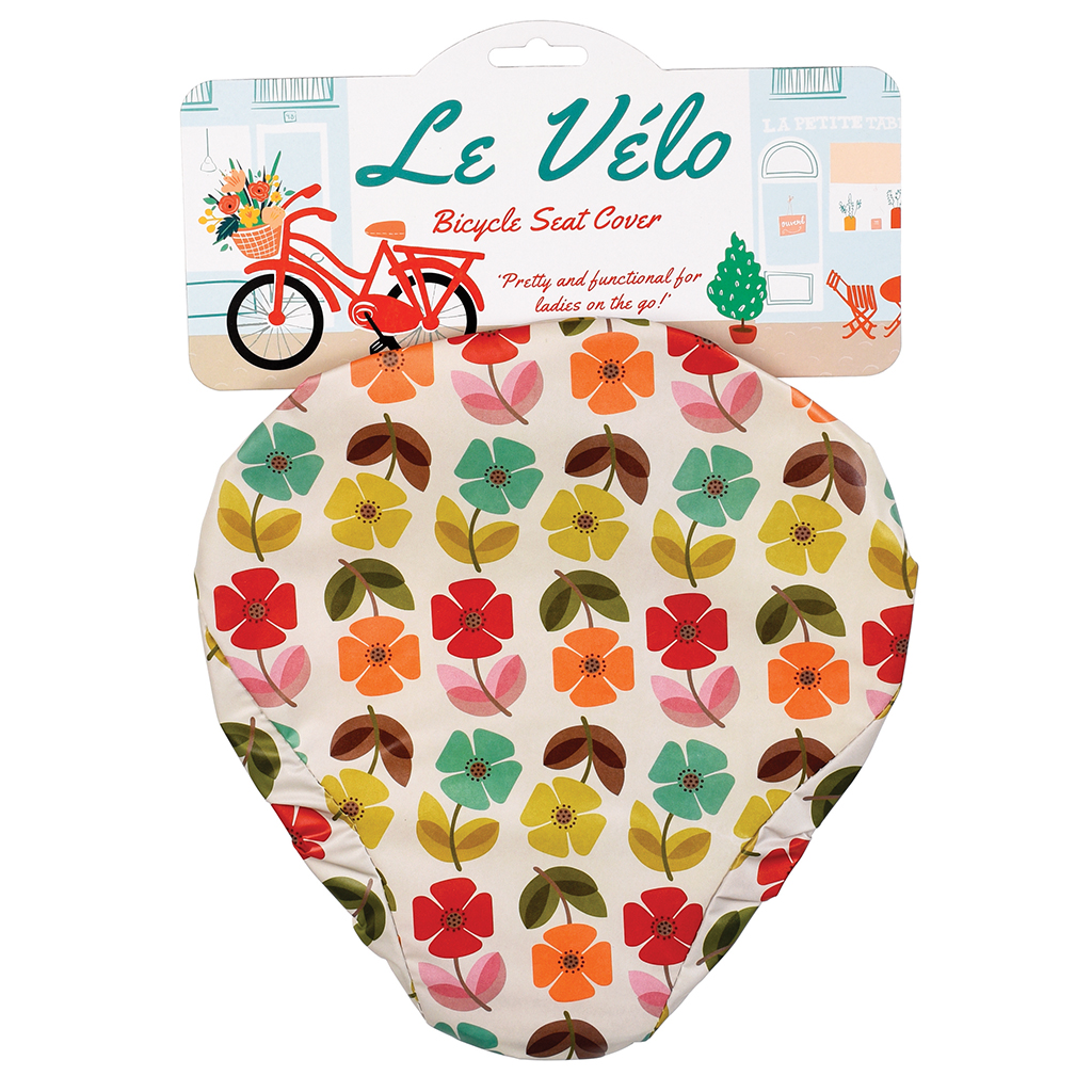 Mid Century Poppy Bicycle Seat Cover Rex London