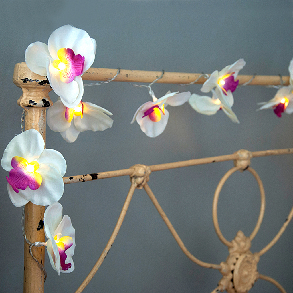 Orchid Garland Led Battery Lights Rex London