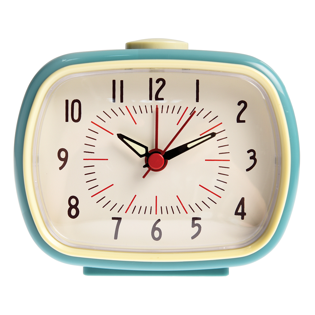 Blue Retro Alarm Clock | Rex London