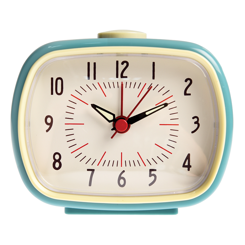 Blue Retro Alarm Clock Rex London
