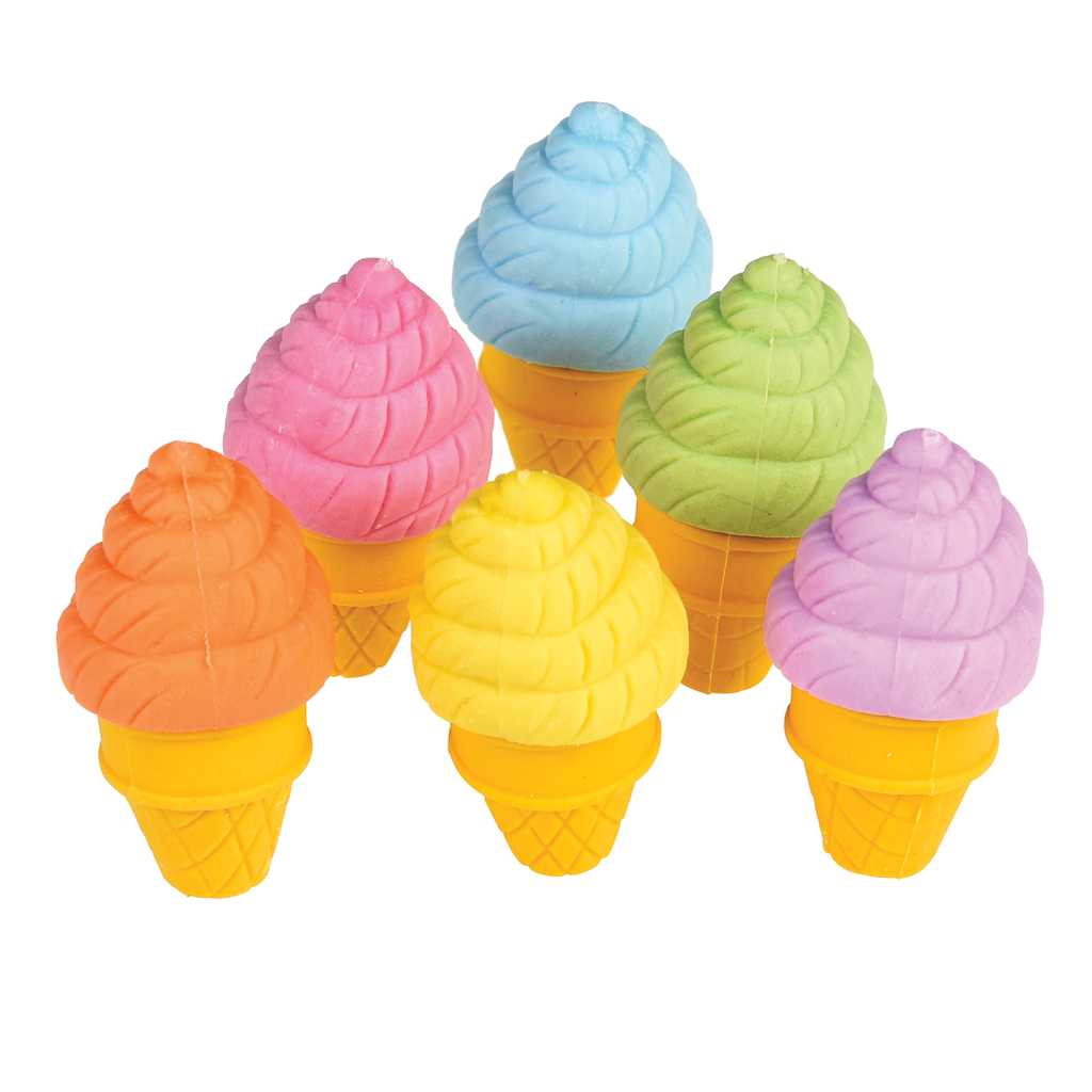 Scented Ice Cream Shaped Erasers (set Of 6) Rex London