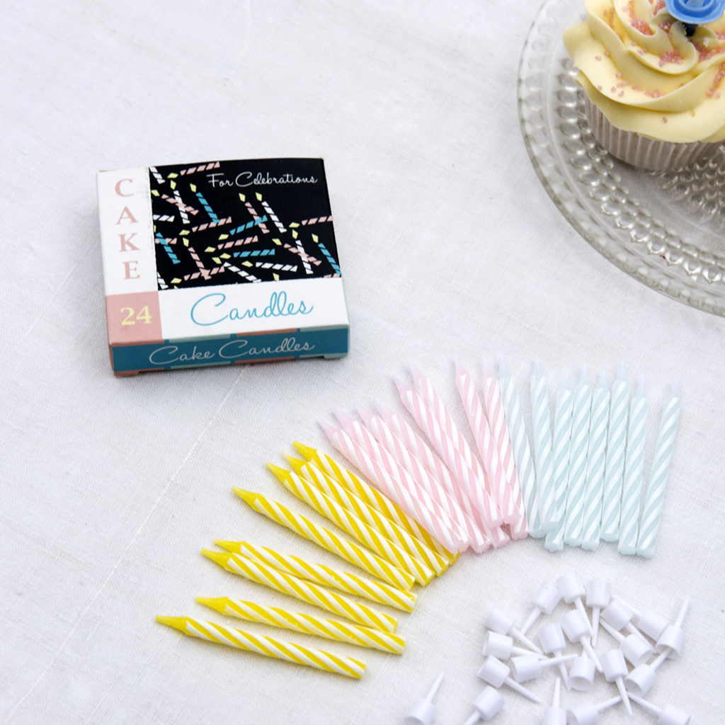 Set Of 24 Cake Candles Rex London