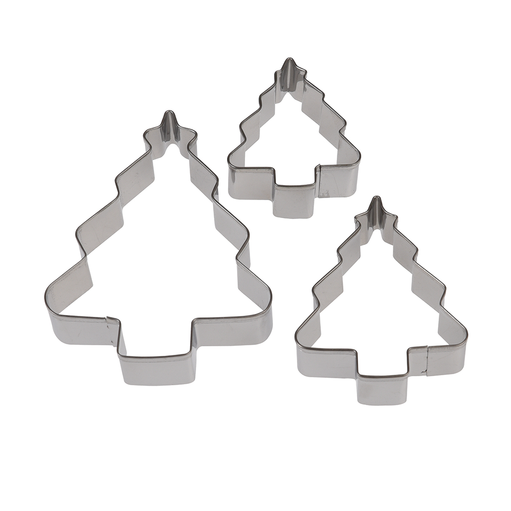 Set Of 3 Christmas Tree Cookie Cutters Rex London